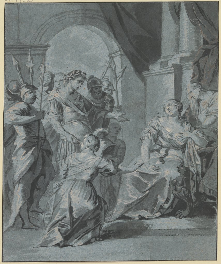 Octavian vor der verzweifelnden Kleopatra, Gottlieb Welté