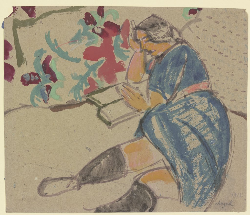 Reclining woman, Marc Chagall