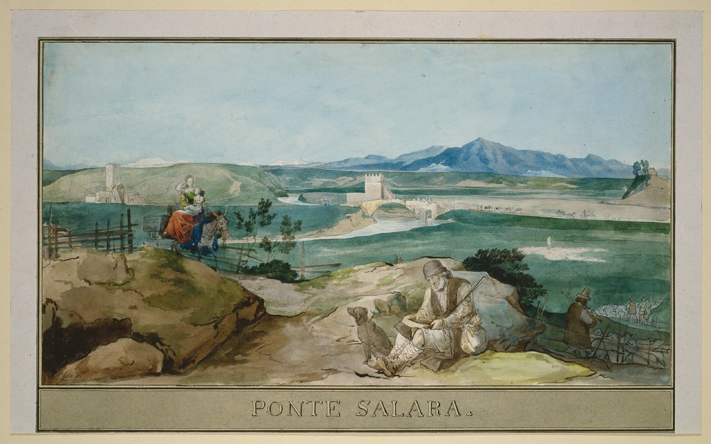Landschaft bei Rom mit dem Ponte Salario, Carl Philipp Fohr