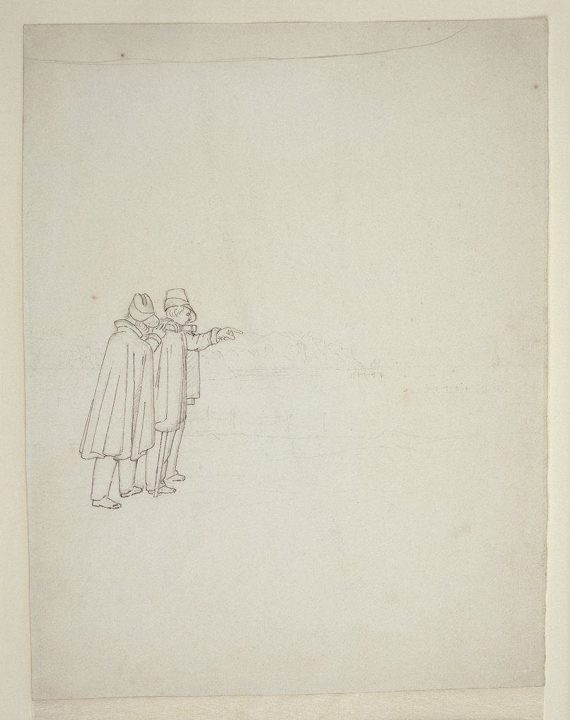 Zwei Männer auf das Meer weisend, Caspar David Friedrich