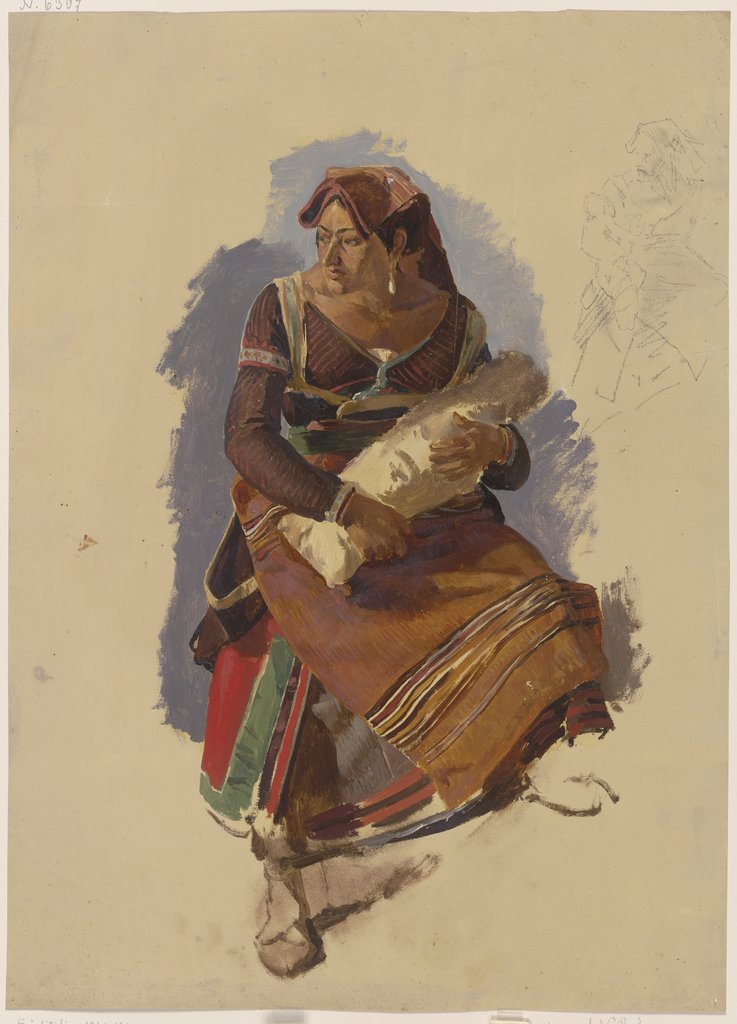 Italienerin mit einem Wickelkind in den Armen, Johann Nepomuk Rauch