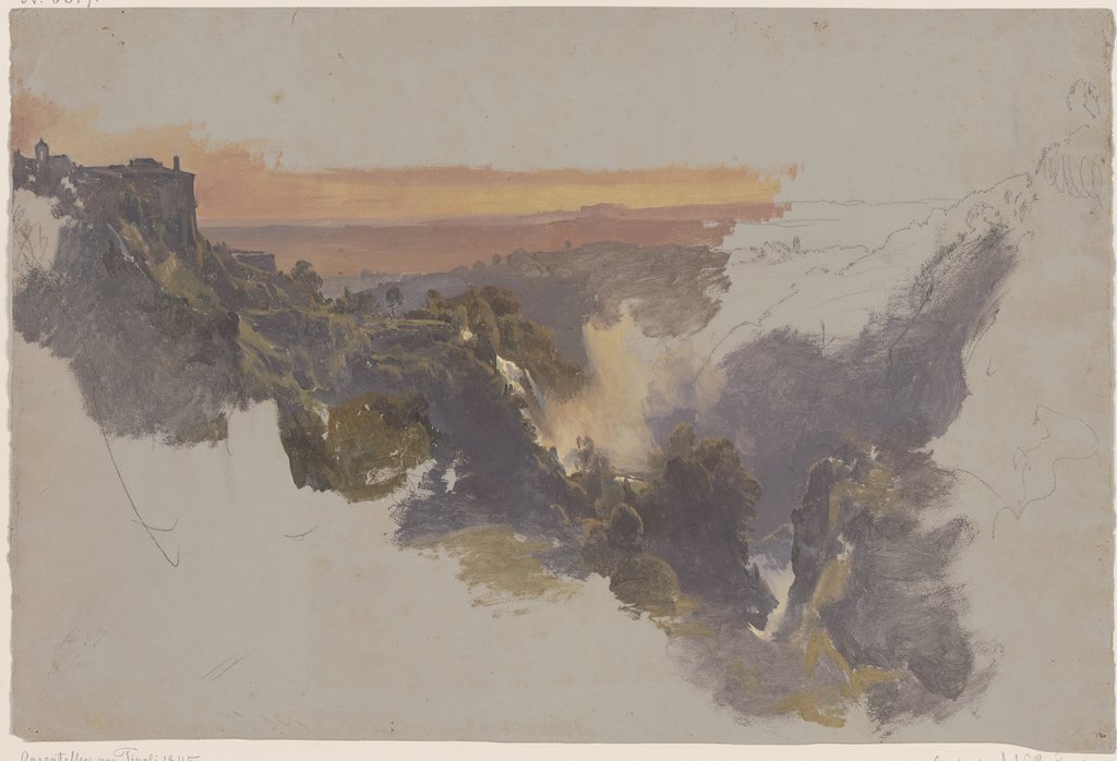 Die Wasserfälle von Tivoli, Johann Nepomuk Rauch