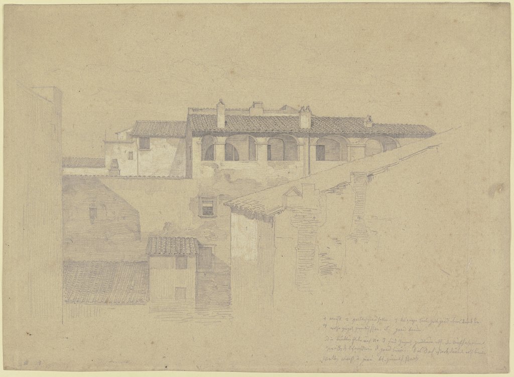 Blick über die Dächer italienischer Häuser, Heinrich Reinhold