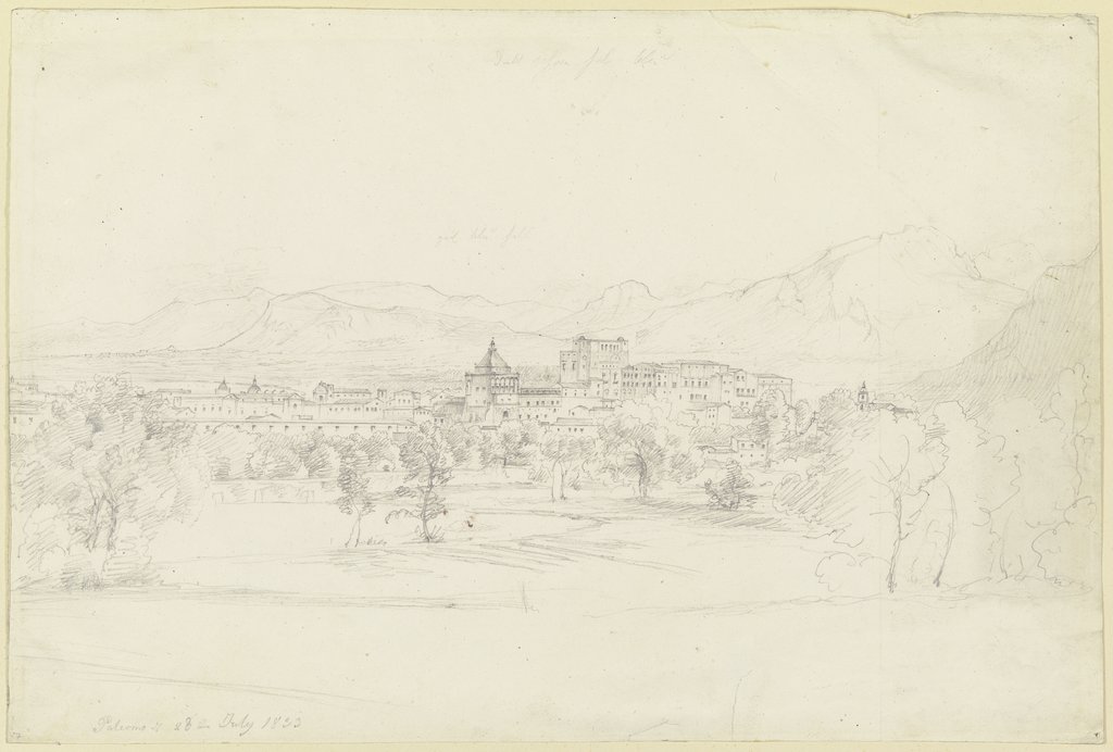 View on Palermo, Johann Martin von Rohden