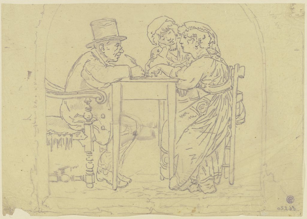 Zwei Italienerinnen beim Schreiber, Johann Nepomuk Rauch