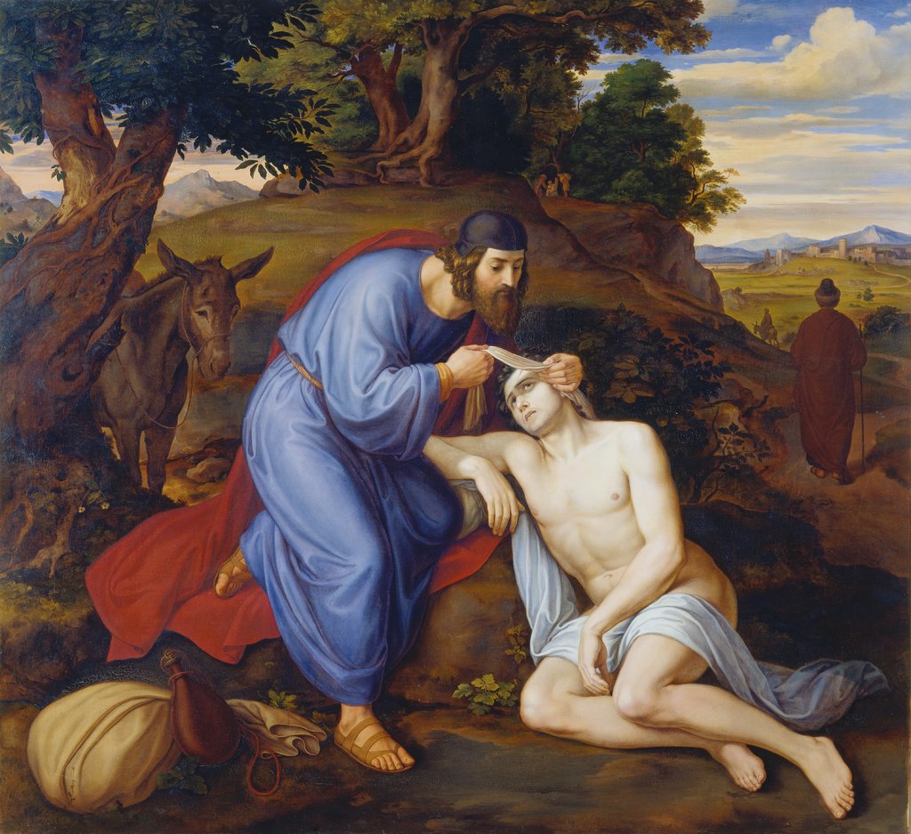 Der barmherzige Samariter, Julius Schnorr von Carolsfeld, Ferdinand Olivier, Friedrich Olivier