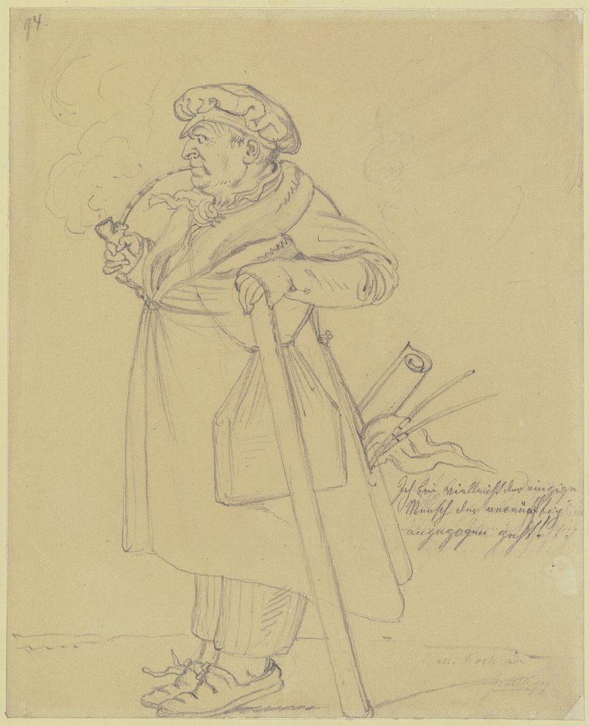 Karikatur des Malers Joseph Anton Koch, Bonaventura Genelli