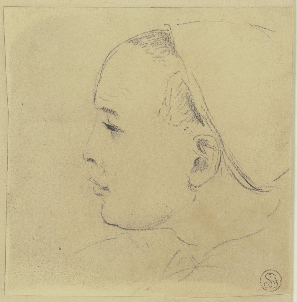 Orientalischer Kopf im Profil nach links, Wilhelm Gentz