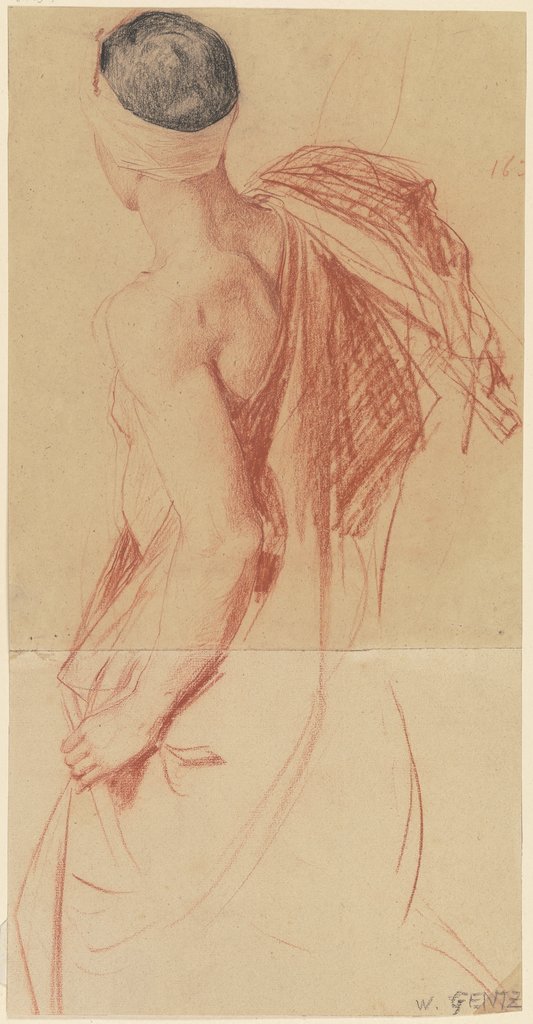 Male back half nude, Wilhelm Gentz