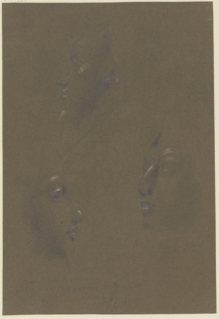Drei altägyptische Köpfe aus dem Museum in Būlāq, Wilhelm Gentz