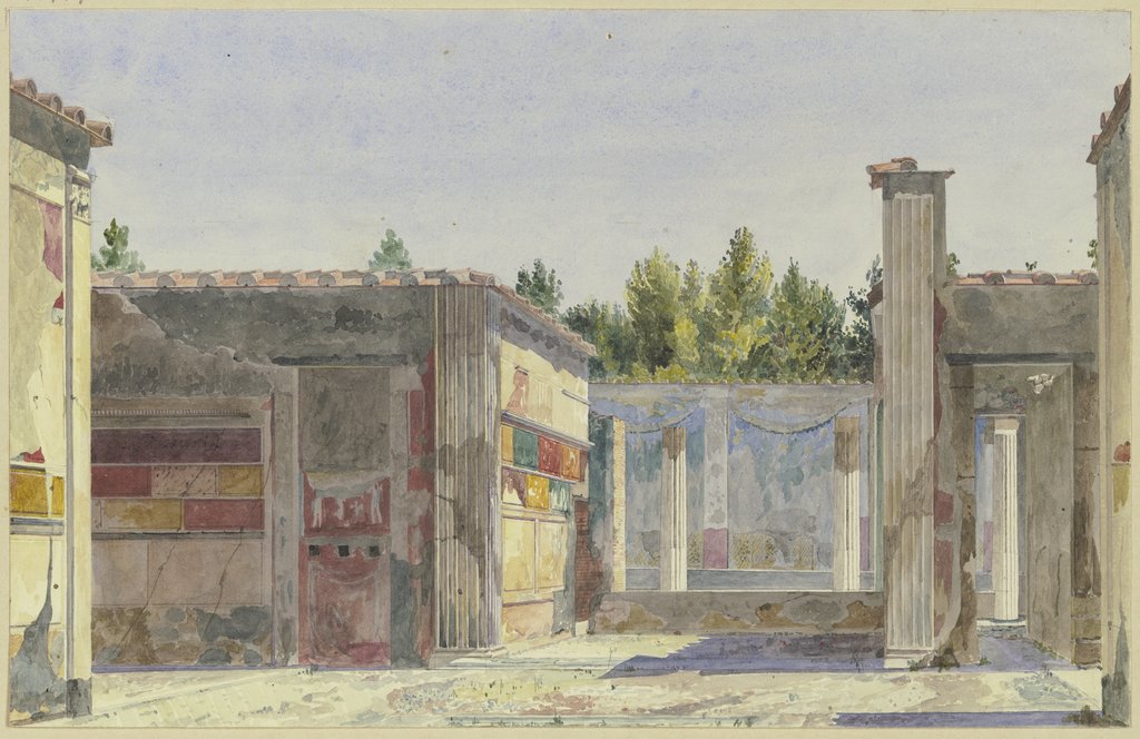 Die Casa di Sallustio und umliegende Ruinen in Pompeji, Carl Werner
