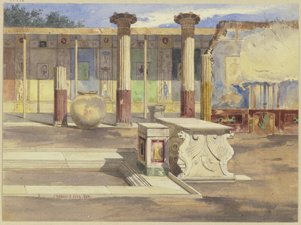 Die Casa de Meleagro in Pompeji, Carl Werner
