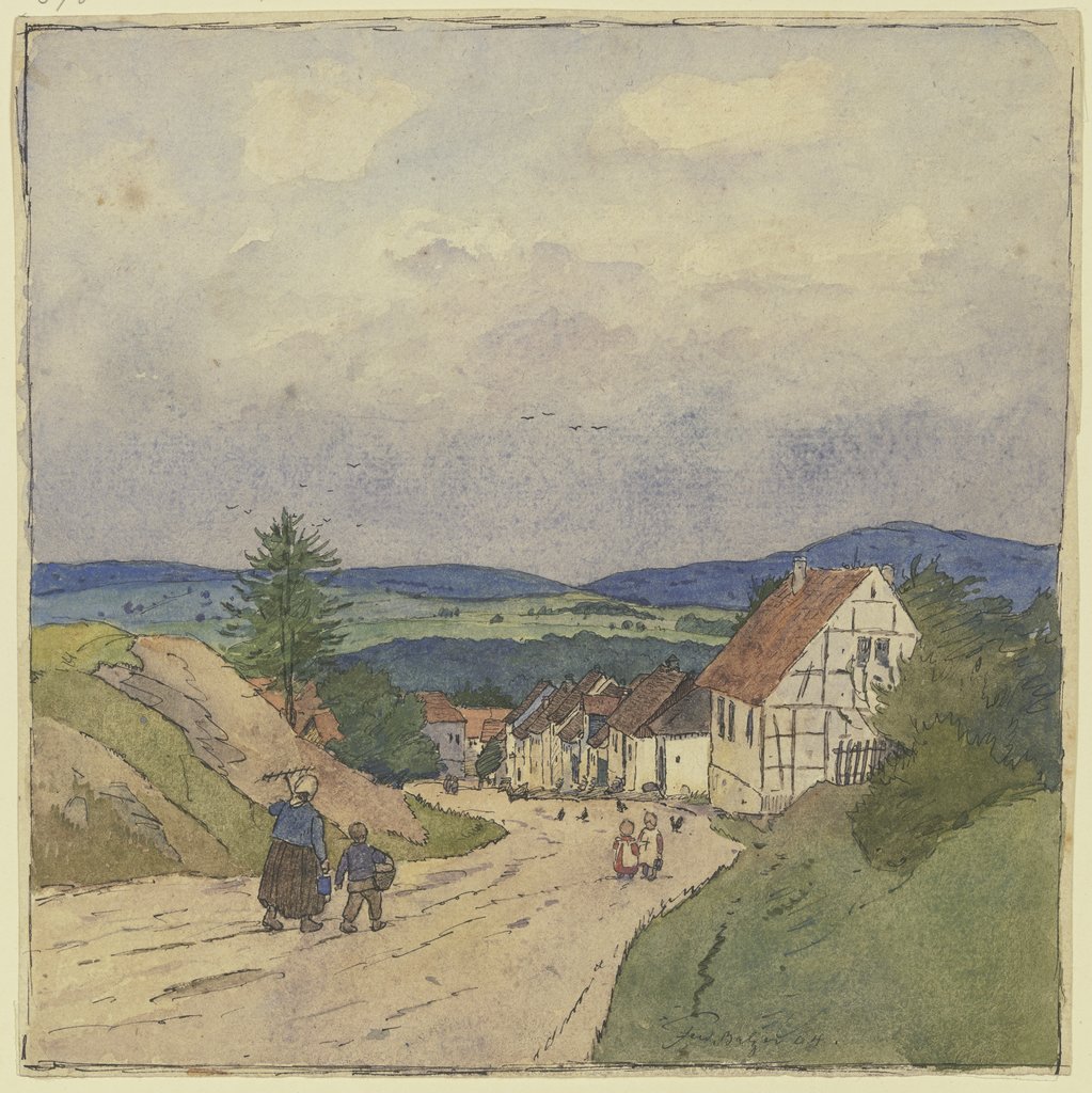 Village path to the valley, Ferdinand Balzer