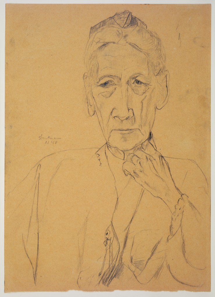 Bildnis Frau Tube, Halbfigur, en face, Max Beckmann