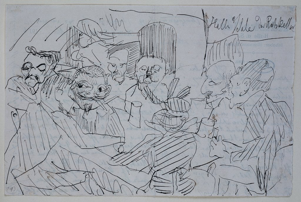 Gesellschaft im Ratskeller in Halle an der Saale, Max Beckmann