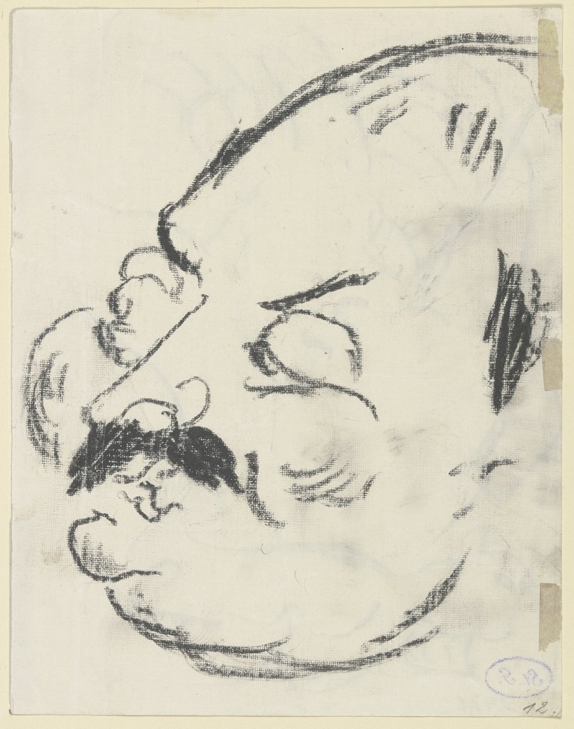 Head of Ugi Battenberg in half profile (caricature), Max Beckmann
