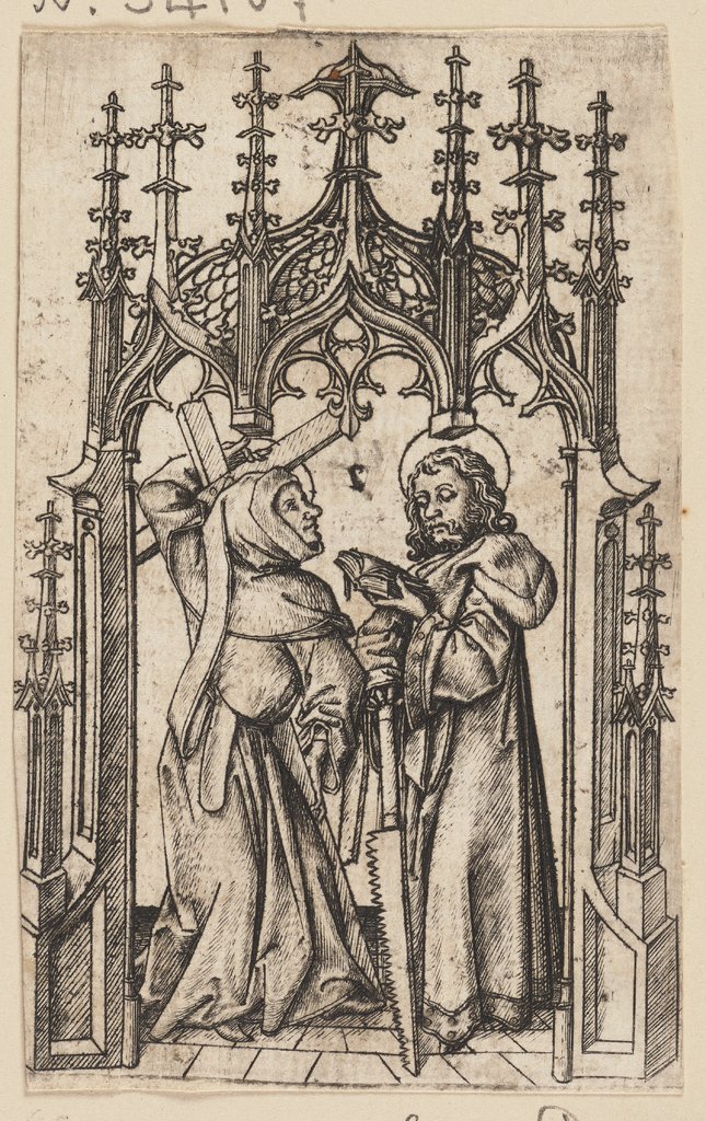 Saints Simon the Zealot and Jude Thaddeus, Master E. S.