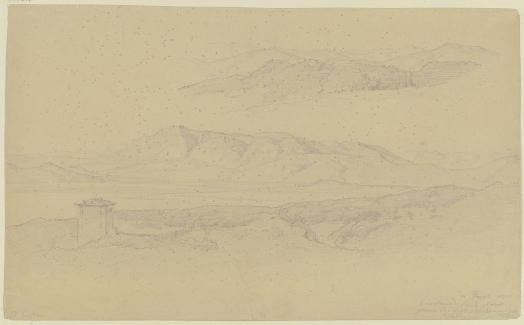 Landschaftsstudie Frascati und Tivoli, August Lucas