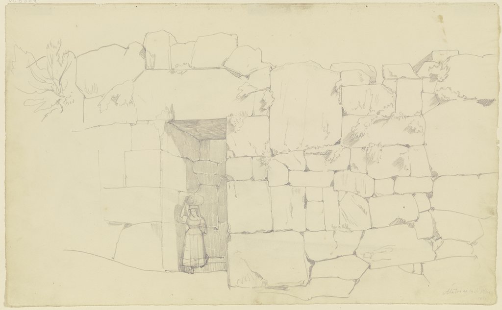 Old wall near Alatri, August Lucas