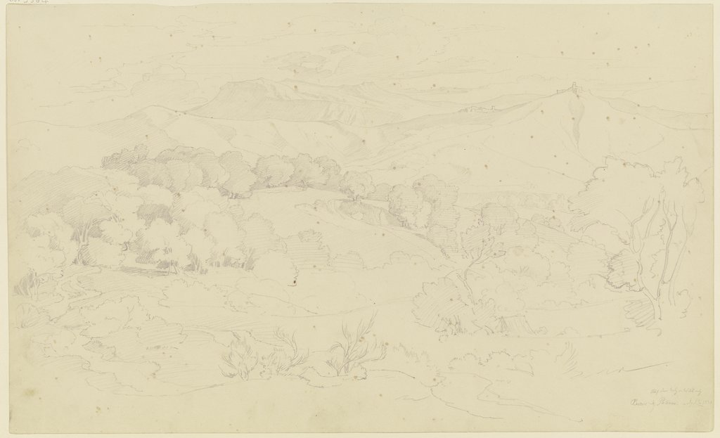 Mountain landscape near Olevano, August Lucas