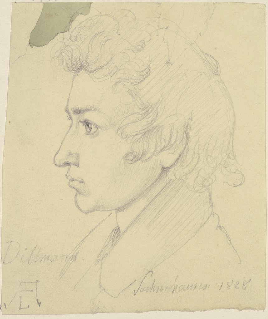 Bildnis eines jungen Mannes (J. F. Dielmann?), August Lucas