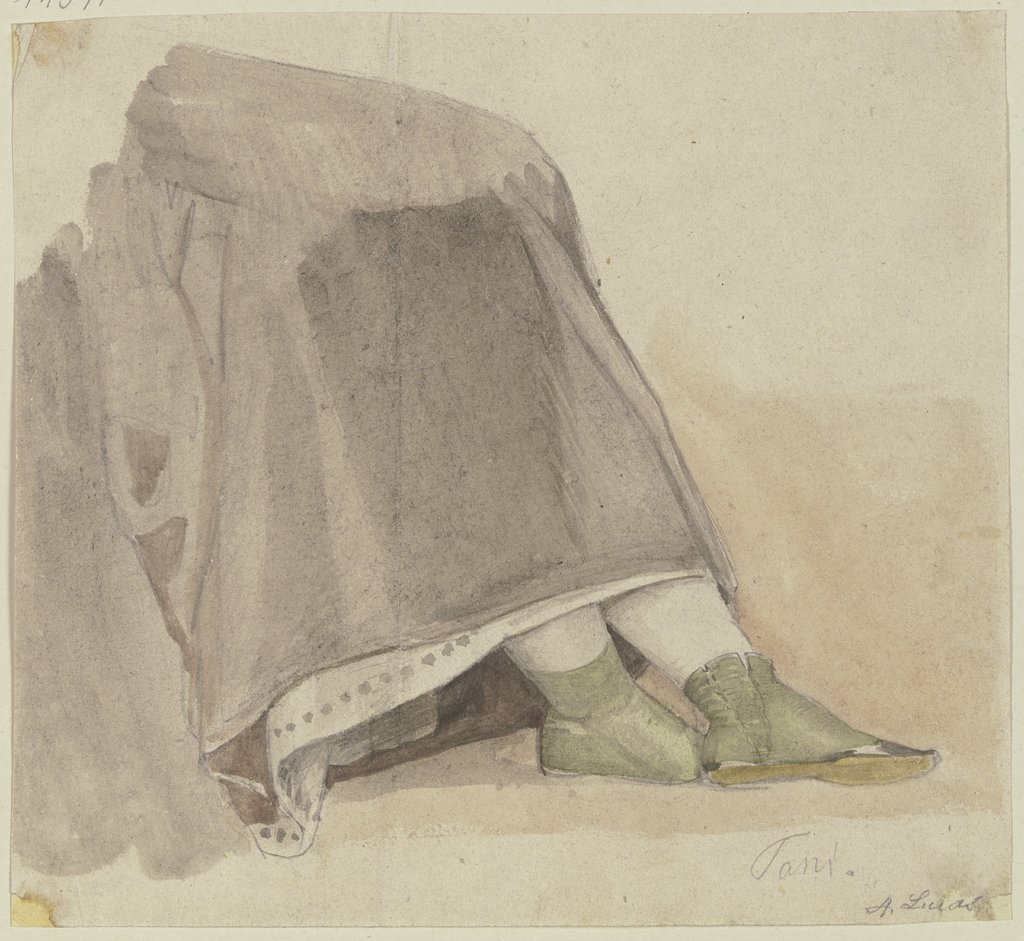 Study of garments, August Lucas