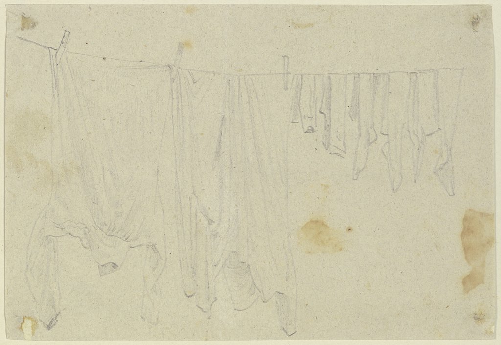 Washing on a line, August Lucas