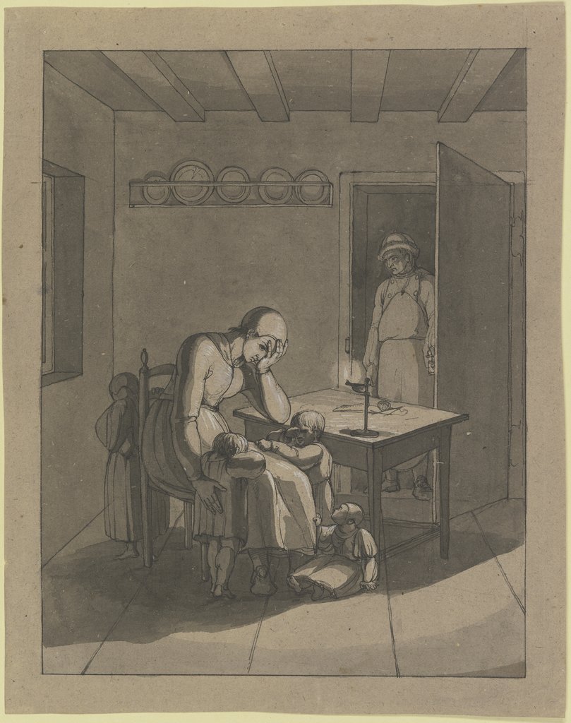 Häusliche Szene (Pestalozzis Lienhard und Gertrud), Franz Pforr