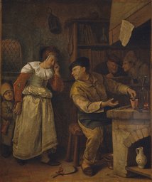 A Goldsmith Melting Down a Woman’s Jewellery in the Presence of a Notary: “The Alchemist”