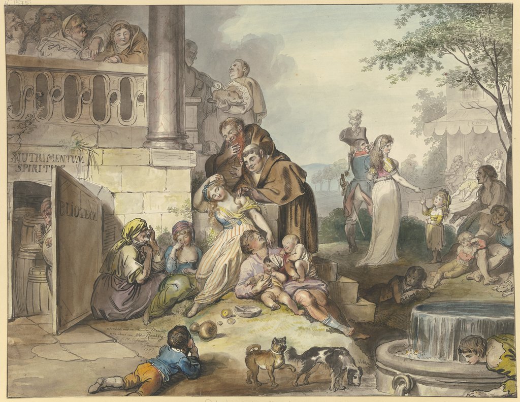 Dolce far niente in Naples, Johann Heinrich Ramberg