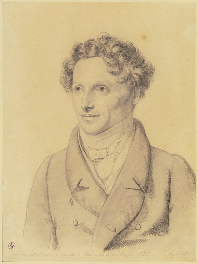 Bildnis des Komponisten und Dirigenten Francesco Morlacchi, Carl Christian Vogel von Vogelstein