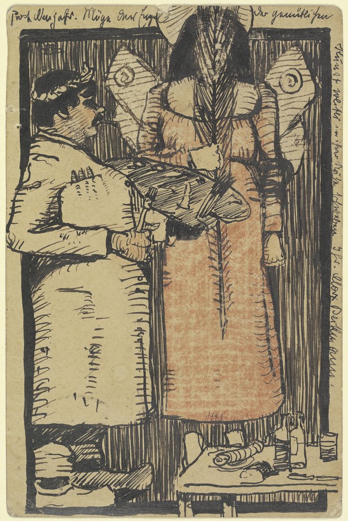 New Year's Greeting Card for the Painter Ugi Battenberg, Max Beckmann