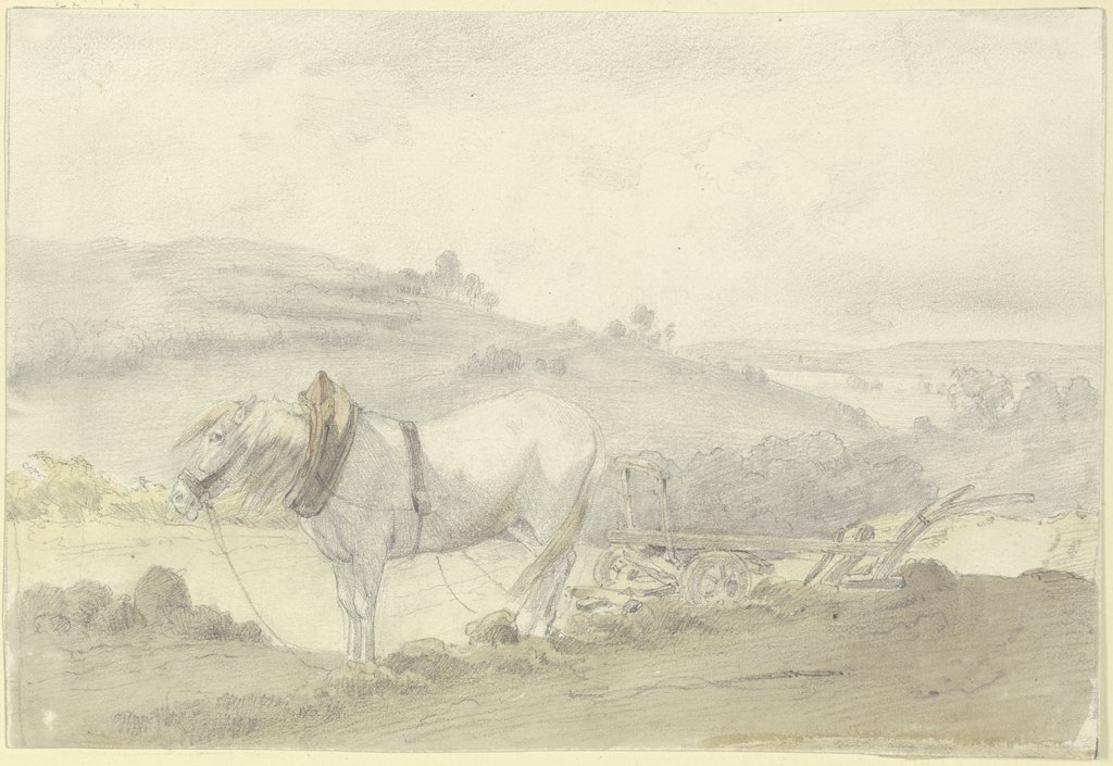 Ein Ackerpferd vor dem Pflug, Friedrich Wilhelm Keyl