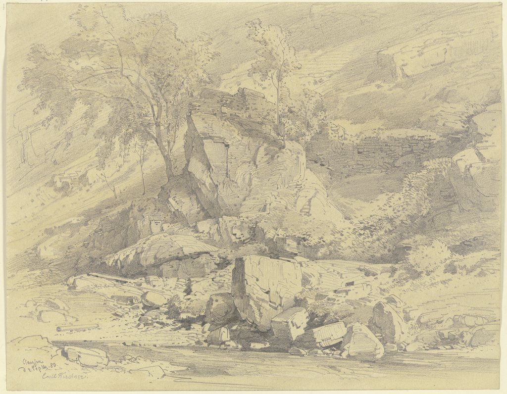 Rocky landscape near Clausen, Albert Emil Kirchner