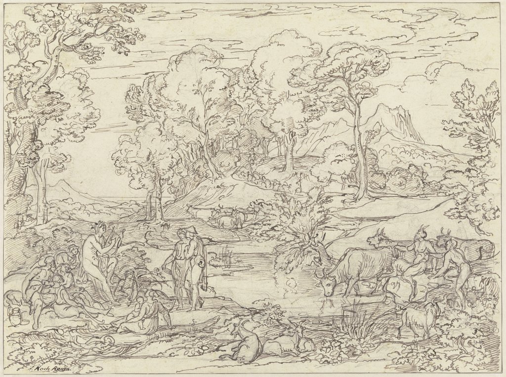 Landschaft mit Apoll unter den Hirten, Joseph Anton Koch