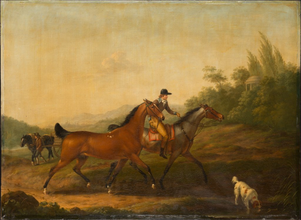 Zwei englische Pferde, Johann Georg Pforr