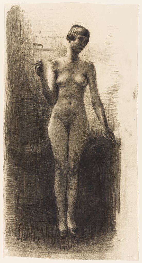 Standing female nude, Reinhold Ewald