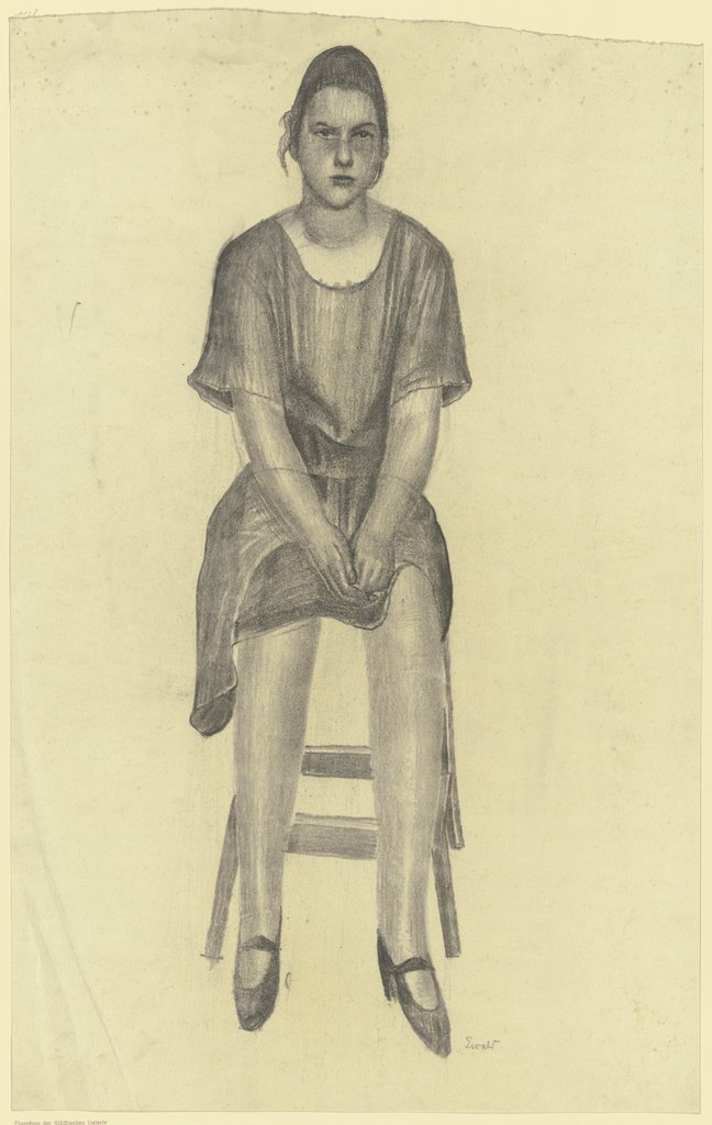 Sitting girl, Reinhold Ewald