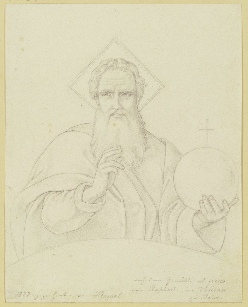 Gottvater aus Raffaels Disputa in Rom, Joseph von Hempel, after Raphael