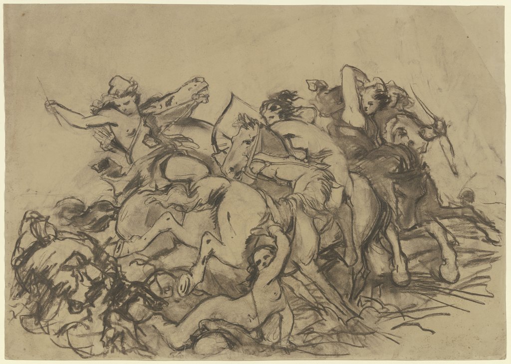 Amazonenschlacht, Rudolf Friedrich August Henneberg;   zugeschrieben