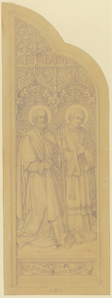 Linker Flügel eines Altärchens: die Heiligen Joseph und Alois, Karl Ballenberger
