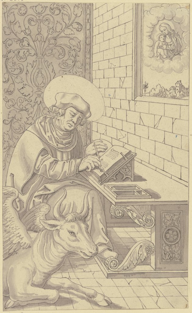 Dem Heiligen Lukas erscheint die Jungfrau mit dem Kind, Karl Ballenberger, nach Lucas Cranach d. Ä.