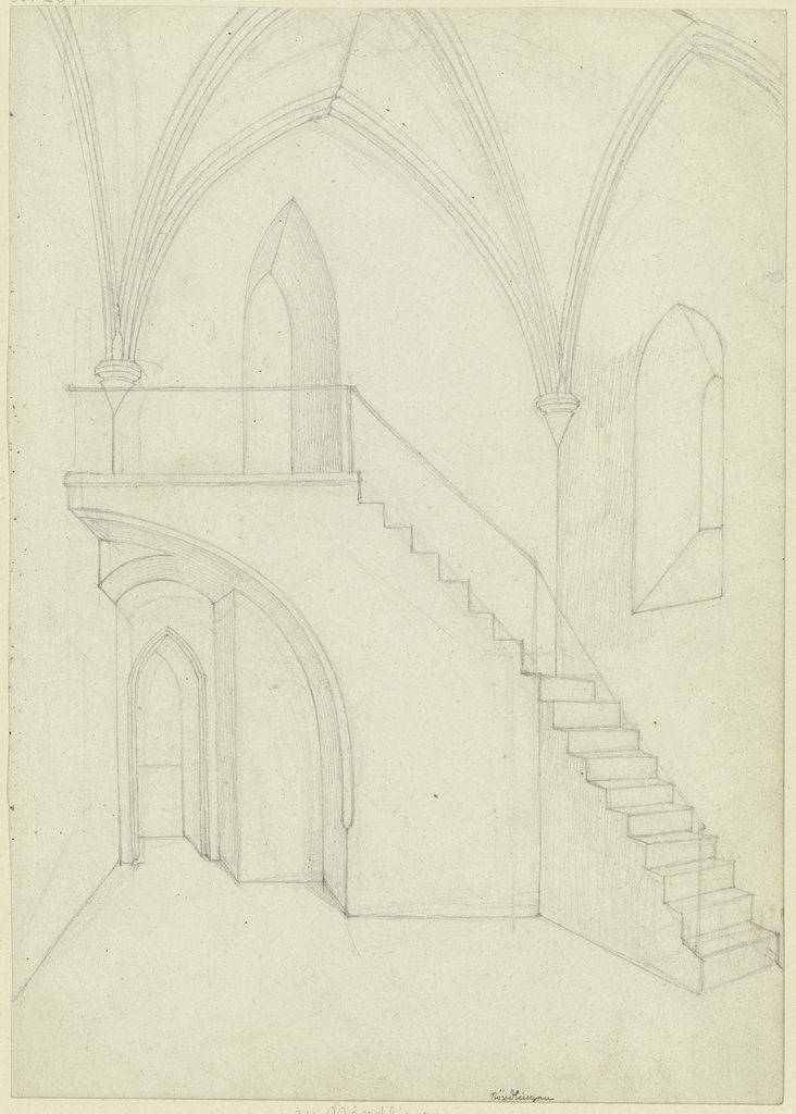Treppe in einer Kirche zu Nördlingen, Karl Ballenberger