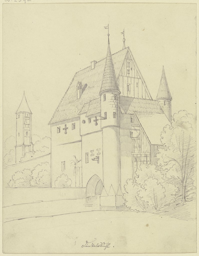 Altes Haus mit Schießscharten und Tor zu Dinkelsbühl, Karl Ballenberger