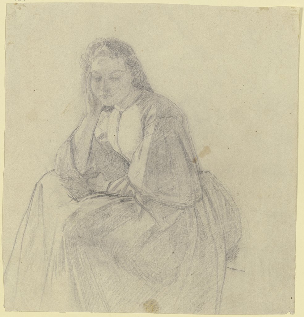 Sitting girl, Julius Hamel