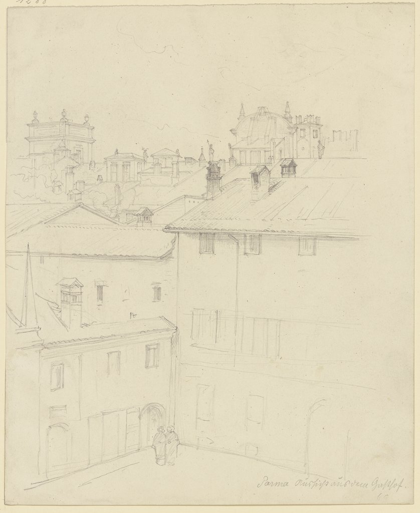 Blick auf die Dächer von Parma, Julius Hamel