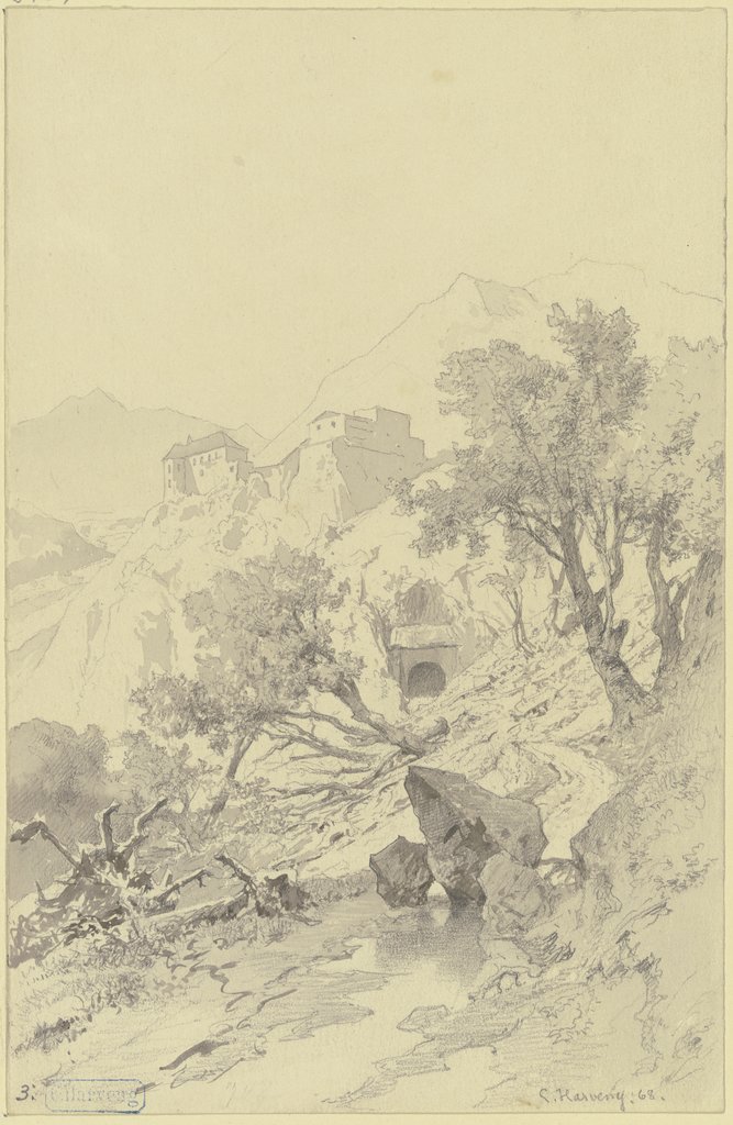 Burg in den Bergen, Karl Friedrich Harveng