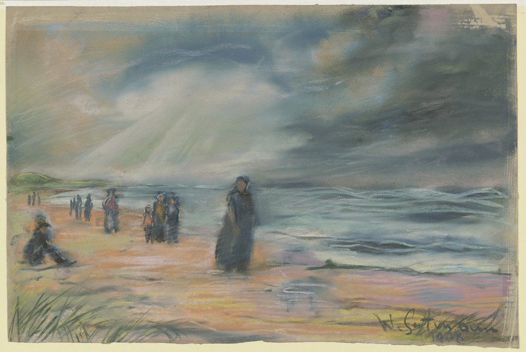 Stroller at the beach, Wilhelm Gutmann