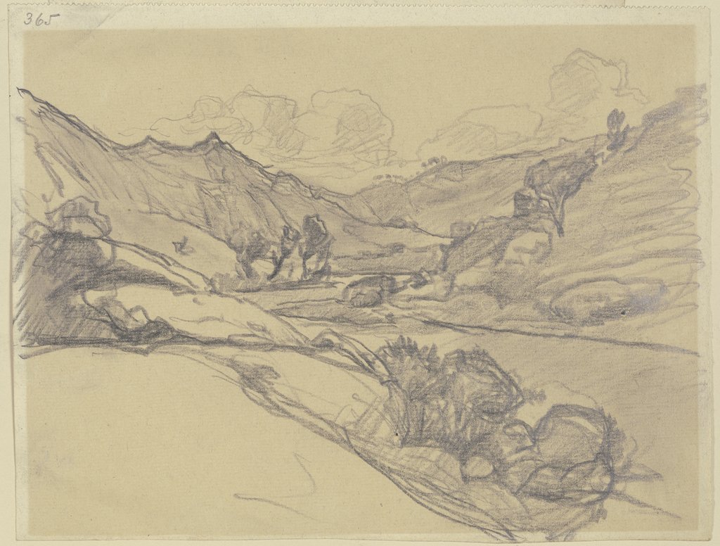 Blick in ein von Bergen eingeengtes Tal, Rudolf Gudden