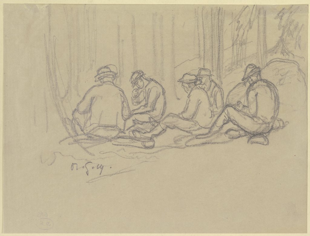 Resting forest workers, Rudolf Gudden